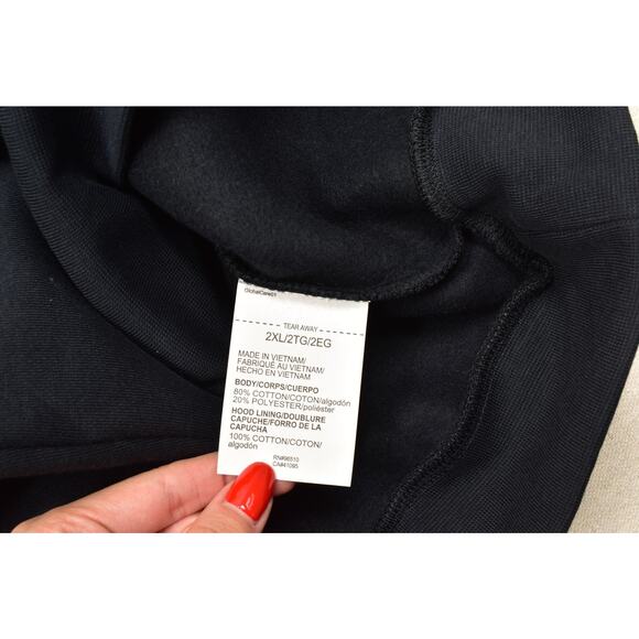 Under Armour Men's Black Hoodie Pullover Loose Fit Size 2XL Cotton Blend NWT - Picture 7 of 8